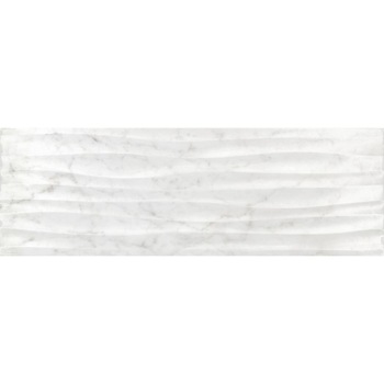 Faianta tip marmura cu aspect 3D Bianco Onda White 4734, 25.5x75.2 cm, Alb, Cutie 1.17 MP Faianta tip marmura cu aspect 3D Bianco Onda White 4734, 25.5x75.2 cm, Alb, Cutie 1.17 MP