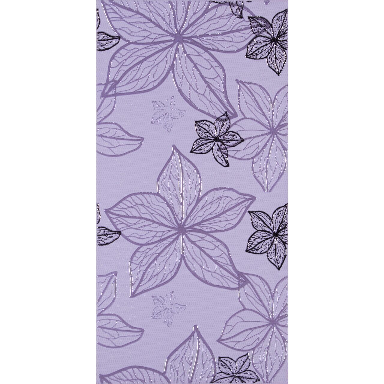 Piesa decorativa 2630 Izola Flowers 25x50 cm, Mov