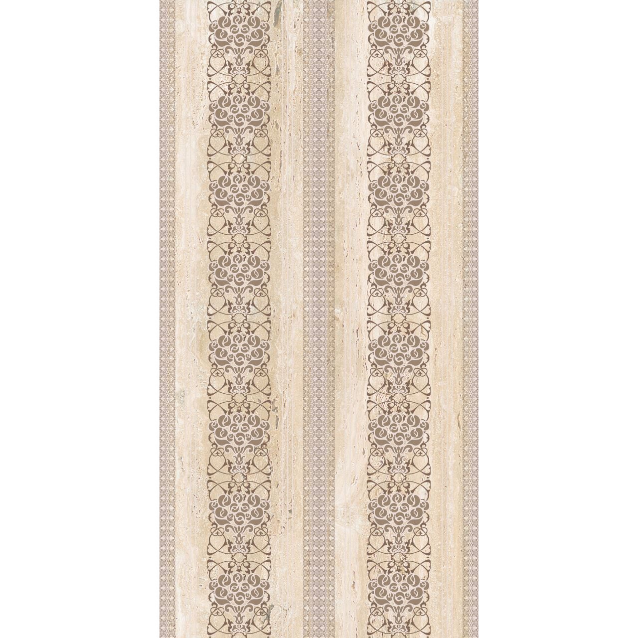 Piesa decorativa 1853 Tahiti Print, 25x50 cm, Crem, Cutie 1.5 MP