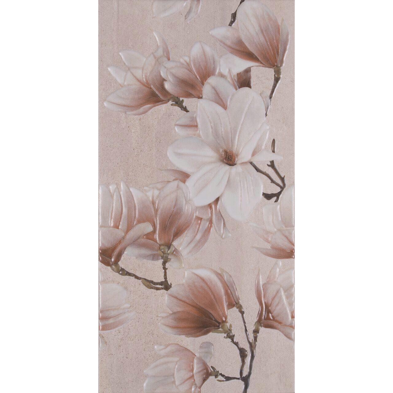 Piesa decorativa 2726 Rhea Magnolia Beige, 25x50 cm, Bej