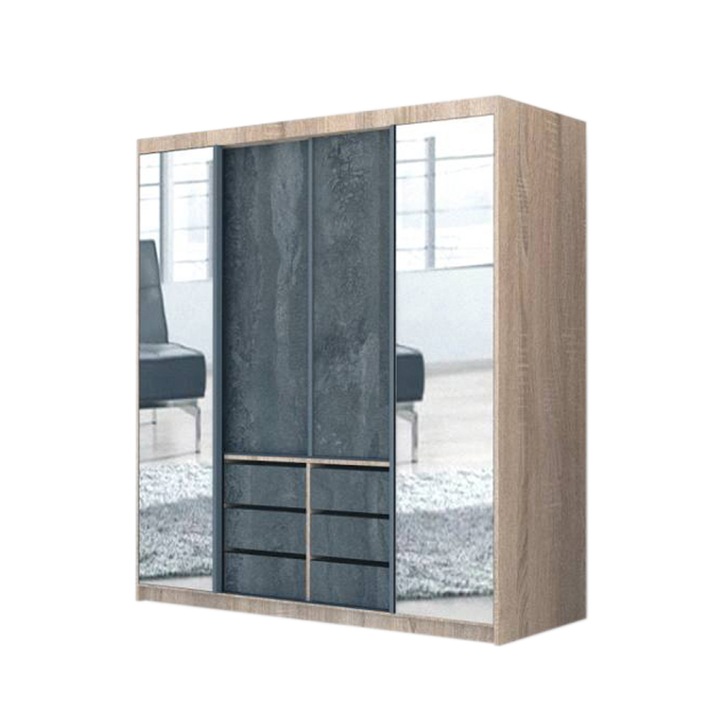 Dressing Genarom Day, Stejar Sonoma / Decor K352, 200 x 207 x 65 cm