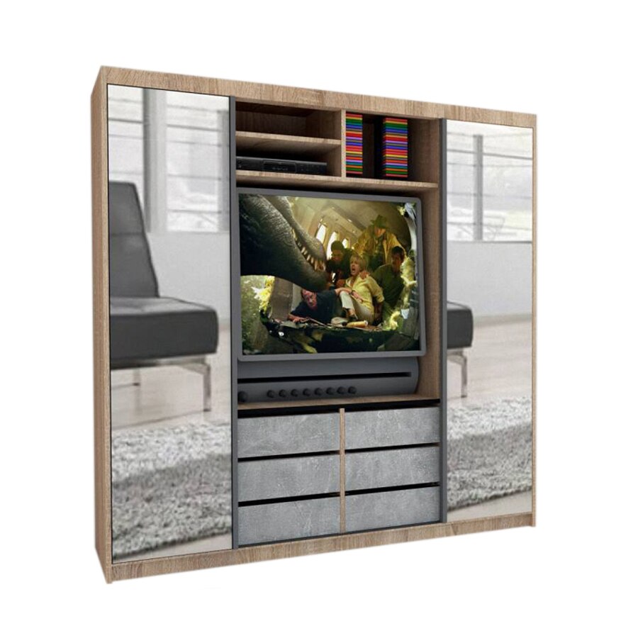 Dressing Genarom Rtv, Stejar Sonoma / Decor 4298, 200 x 207 x 65 cm