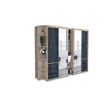 Dressing Genarom Bell, Stejar Sonoma / Decor 8509, 280 x 207 x 65 cm Dressing Genarom Bell, Stejar Sonoma / Decor 8509, 280 x 207 x 65 cm