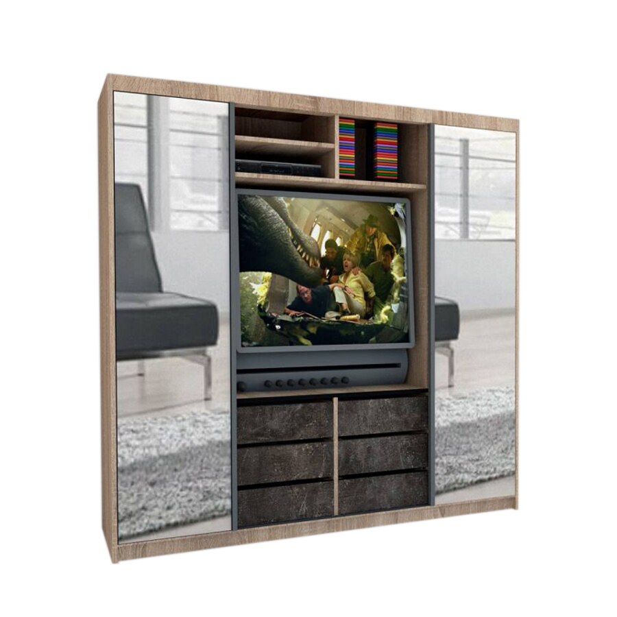 Dressing Genarom Rtv, Stejar Sonoma / Decor 4299, 200 x 207 x 65 cm
