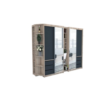 Dressing Genarom Bell, Stejar Sonoma / Decor 0164, 280 x 207 x 65 cm Dressing Genarom Bell, Stejar Sonoma / Decor 0164, 280 x 207 x 65 cm