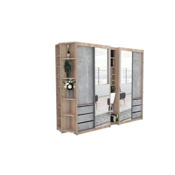 Dressing Genarom Bell, Stejar Sonoma / Decor 4298, 280 x 207 x 65 cm Dressing Genarom Bell, Stejar Sonoma / Decor 4298, 280 x 207 x 65 cm