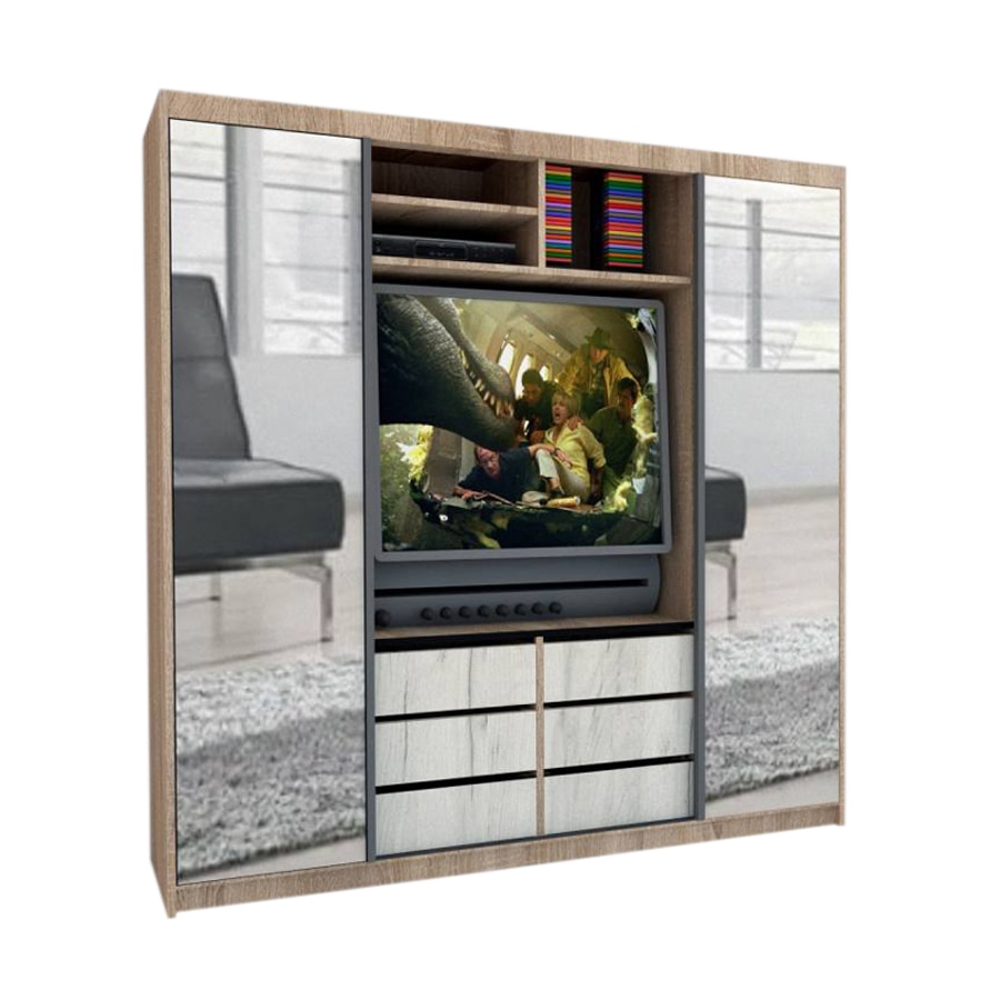 Dressing Genarom Rtv, Stejar Sonoma / Decor K001, 200 x 207 x 65 cm