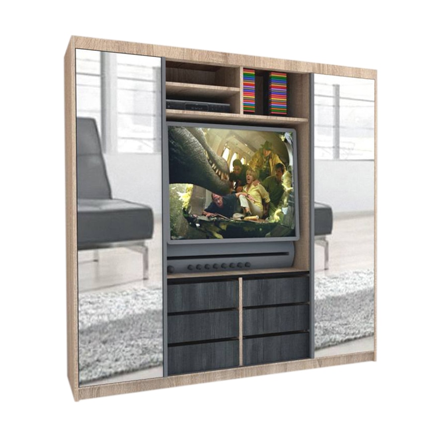 Dressing Genarom Rtv, Stejar Sonoma / Decor 8509, 200 x 207 x 65 cm