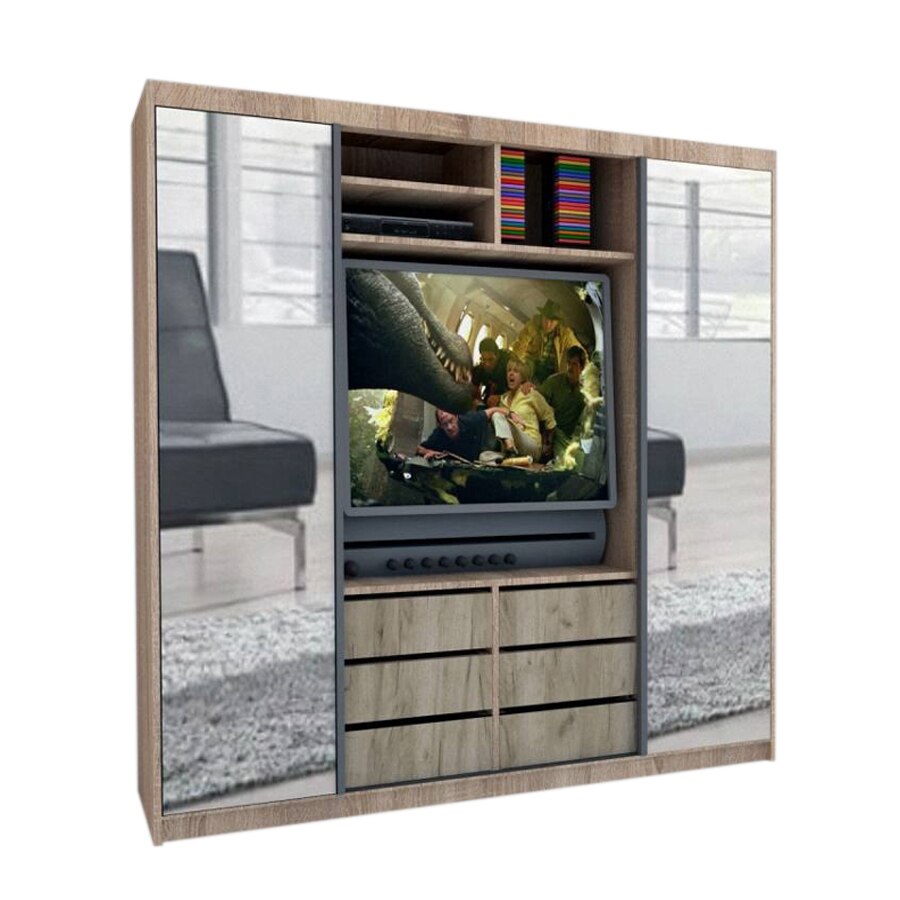 Dressing Genarom Rtv, Stejar Sonoma / Decor K002, 200 x 207 x 65 cm