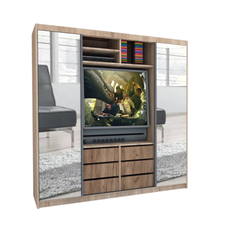 Dressing Genarom Rtv, Stejar Sonoma / Decor K004, 200 x 207 x 65 cm