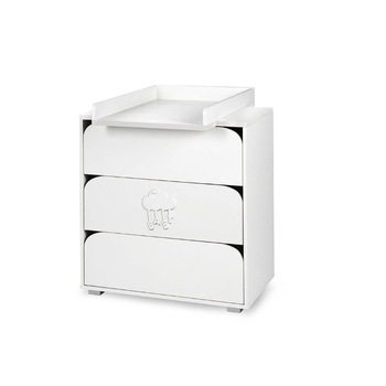 Comoda pentru infasat Nel Cloud Klups, 80 x 74 x 98 cm, Alb Comoda pentru infasat Nel Cloud Klups, 80 x 74 x 98 cm, Alb