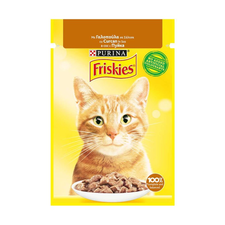Friskies Adult nedves macskaeledel, pulyka mártásban, 26 x 85 g