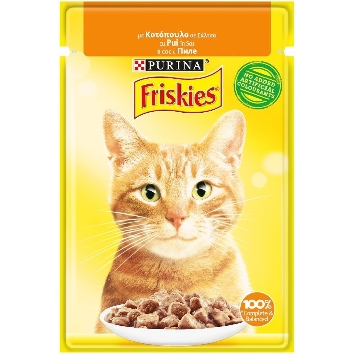 Hrana umeda pentru pisici Friskies Adult, Pui in Sos, 26 x 85g