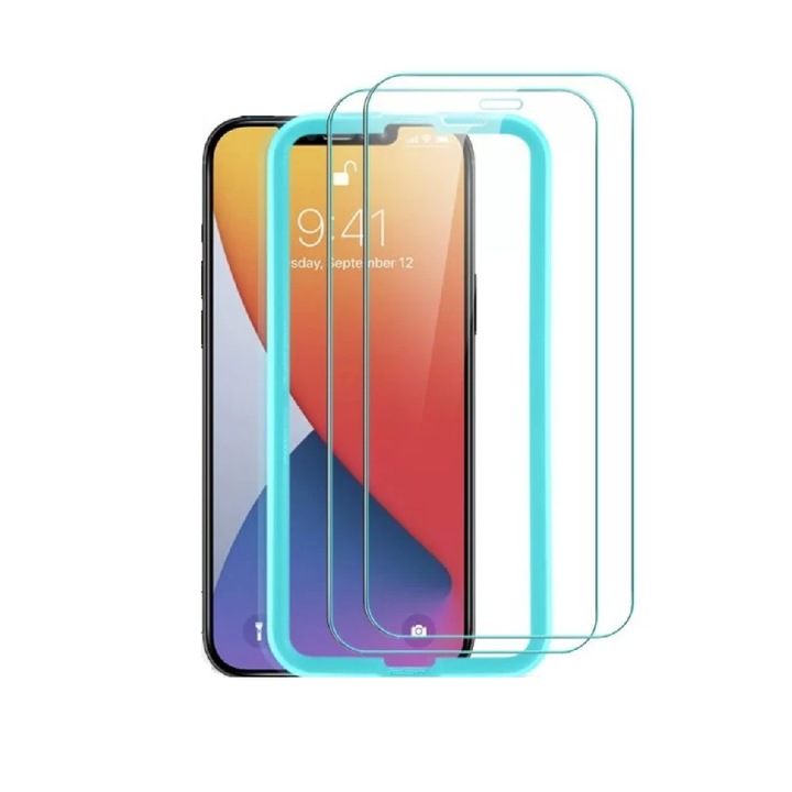 Folie Full Cover Full Glue Premium Esr Shield Pentru iPhone 12 Mini, Transparenta, 2 Buc Pachet