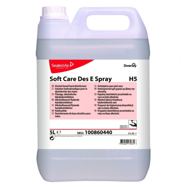 Dezinfectant lichid pt maini Soft Care Des E Spray H5, Diversey 100860440, 5L