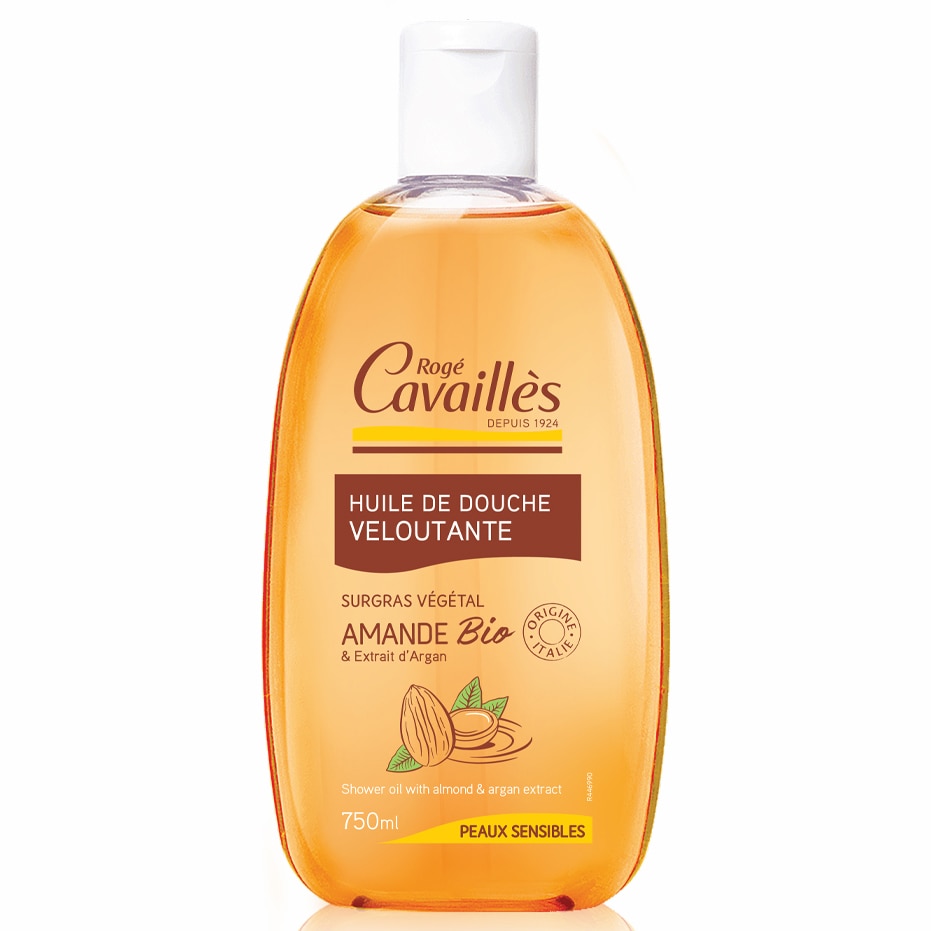 Ulei catifelant pentru baie si dus Roge Cavailles cu ulei de argan Bio, 750 ml