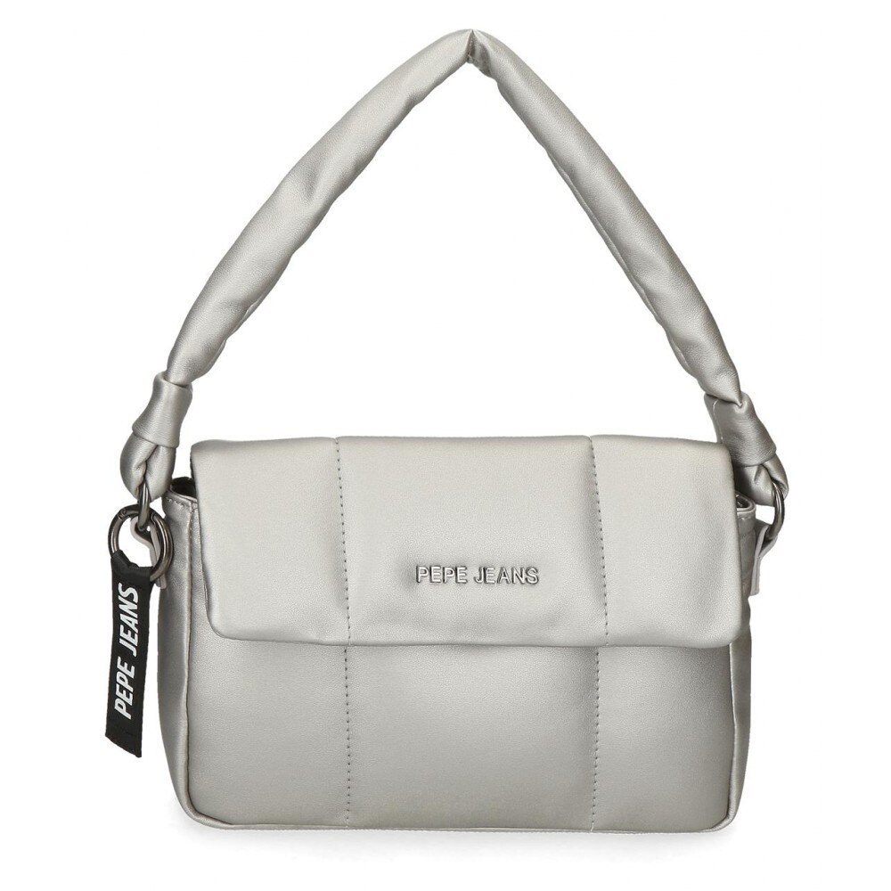 Geanta umar 26 cm Pepe Jeans Bloat argintie