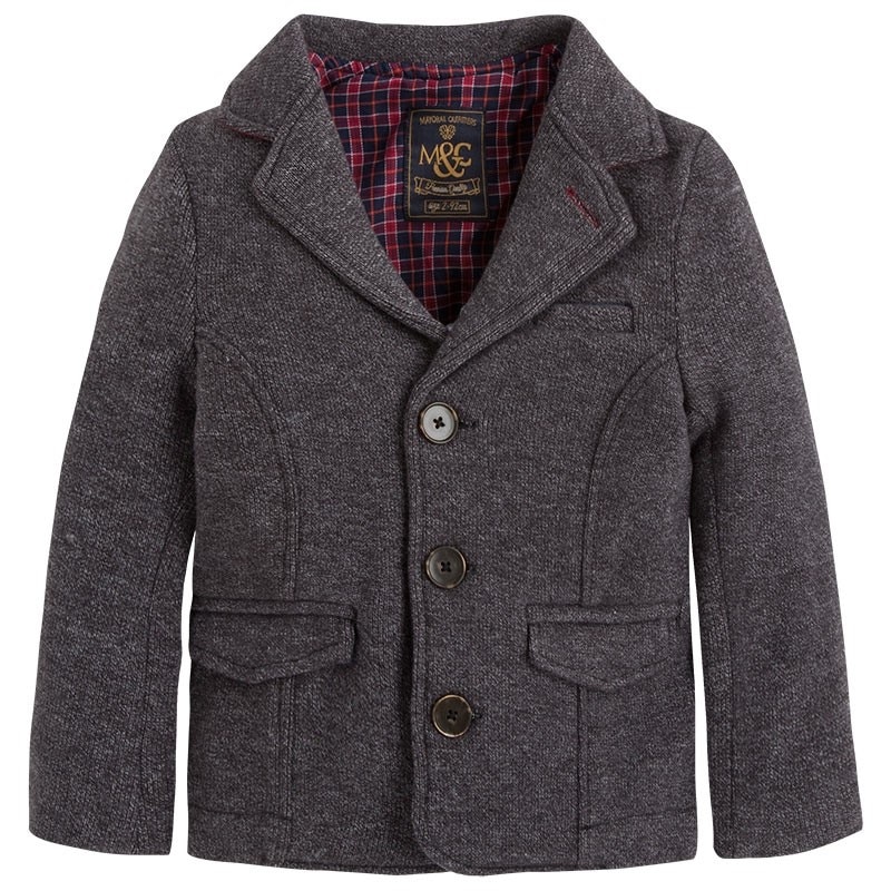 Sacou, Mayoral, tricot, baieti, gri