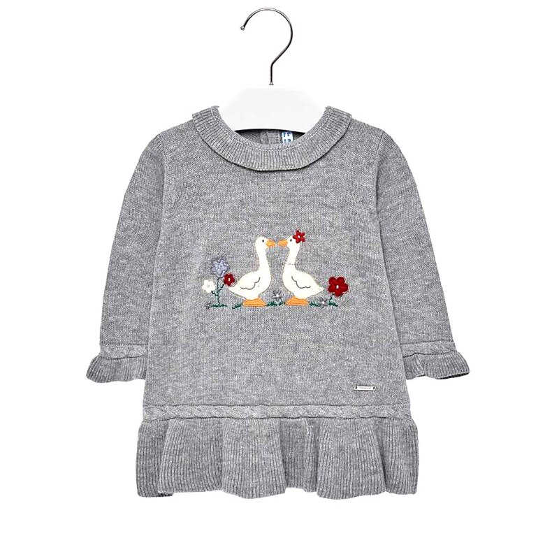 Rochie tricot, Mayoral, fetita, gri, 18 luni