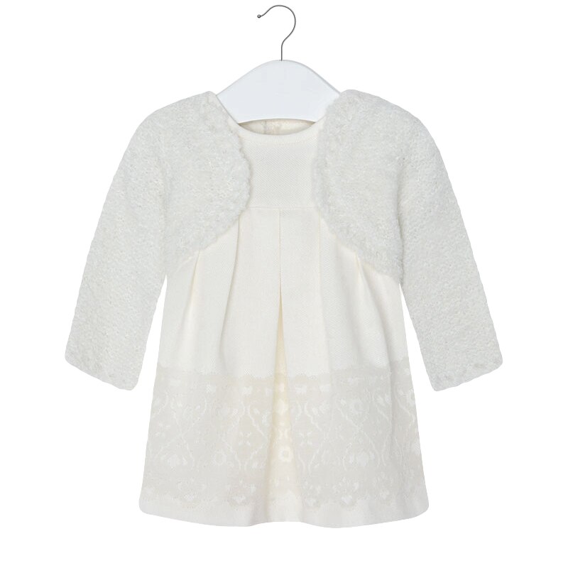 Rochie, Mayoral, cu bolero, ivoire, 1-2 luni