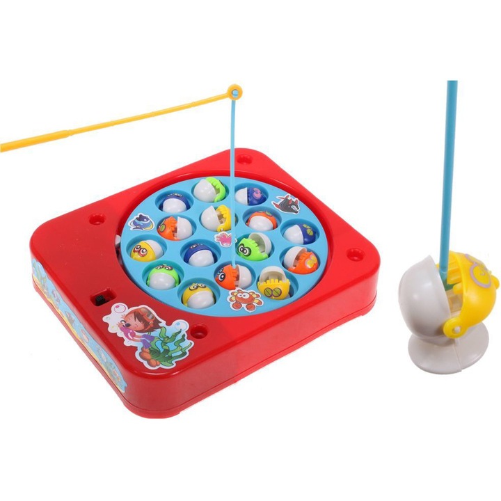 Joc de pescuit cu 4 undite si 15 pestisori