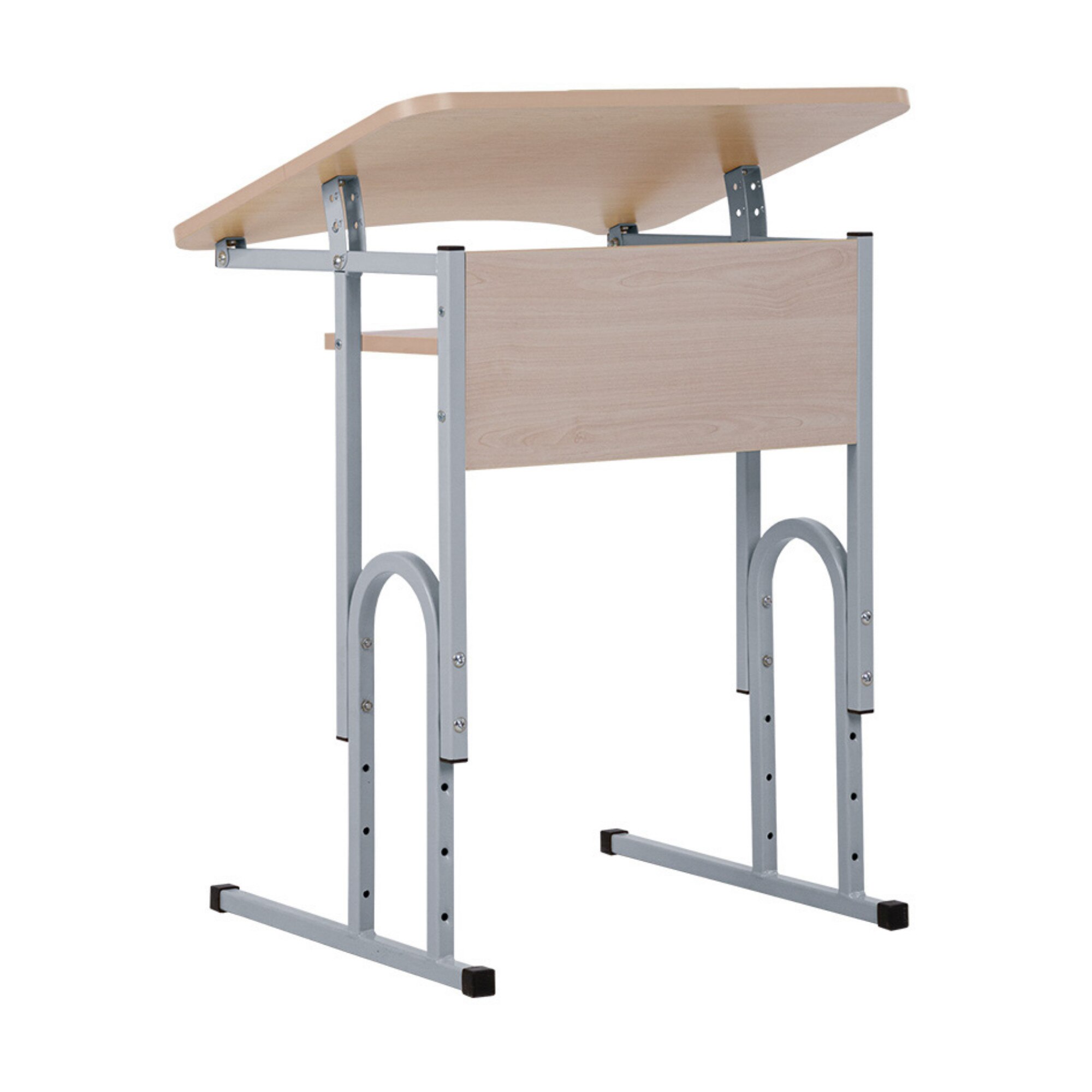 Birou / Banca scolara individuala E-163/1, reglabila, fag