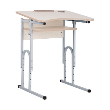 Birou / Banca scolara individuala E-163/1, reglabila, mesteacan Birou / Banca scolara individuala E-163/1, reglabila, mesteacan