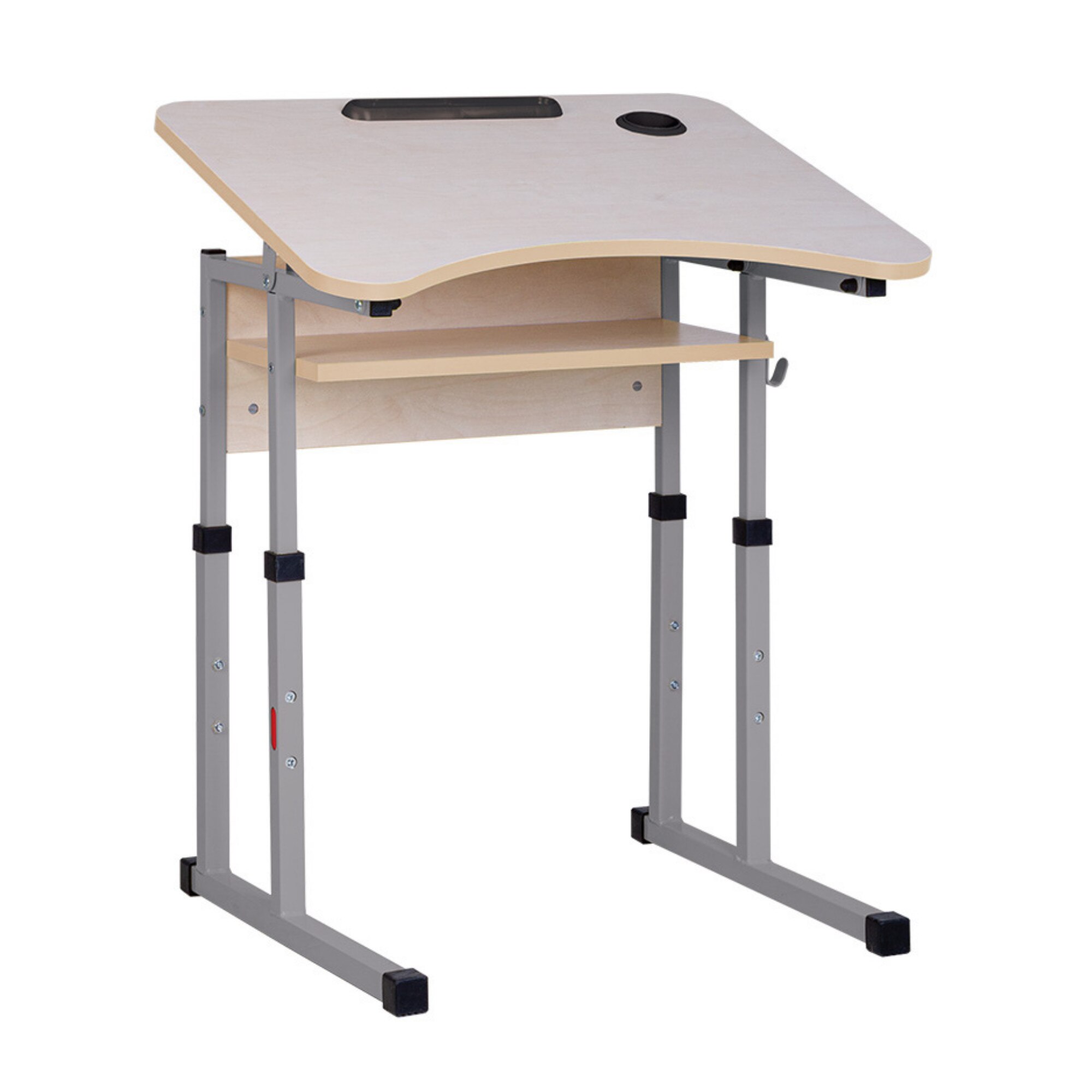 Birou/Banca scolara individuala E-178/1, reglabila, fag