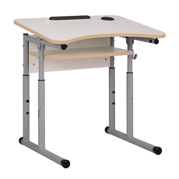 Birou/Banca scolara individuala E-179/1, reglabila, mesteacan Birou/Banca scolara individuala E-179/1, reglabila, mesteacan