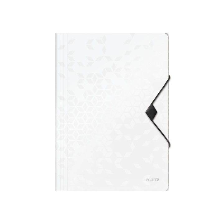 Mapa Leitz WOW, PP, cu elastic, A4, alb