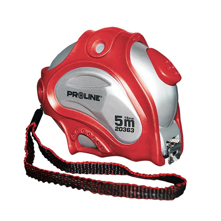 Ruleta cauciucata autoblocanta, Proline, magnetica, bimateriala, 5m