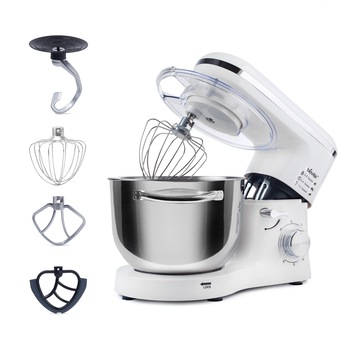 Mixer cu bol din inox Biovita MB-1500PRO, 1500 W, Bol 6 L inox, 6 Viteze, Functie Pulse, Alb Mixer cu bol din inox Biovita MB-1500PRO, 1500 W, Bol 6 L inox, 6 Viteze, Functie Pulse, Alb