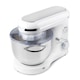Mixer cu bol de 6L din inox, Biovita MB-1500PRO, 2 kg aluat, putere 1500W, 4 accesorii, 6 viteze + puls, Alb