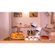 Mixer cu bol de 6L din inox, Biovita MB-1500PRO, 2 kg aluat, putere 1500W, 4 accesorii, 6 viteze + puls, Alb