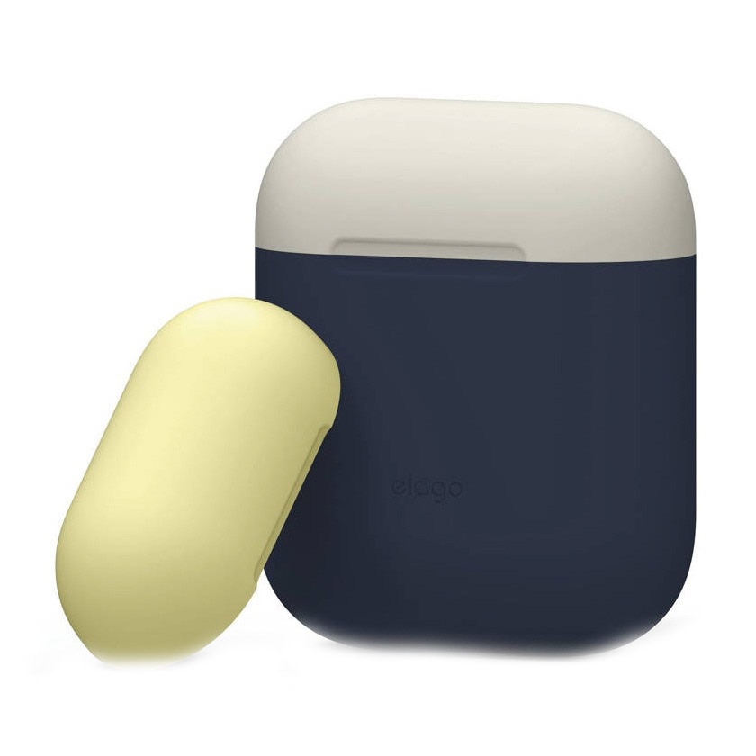 Husa din silicon Elago Duo Silicone Case, pentru Apple Airpods, albastra