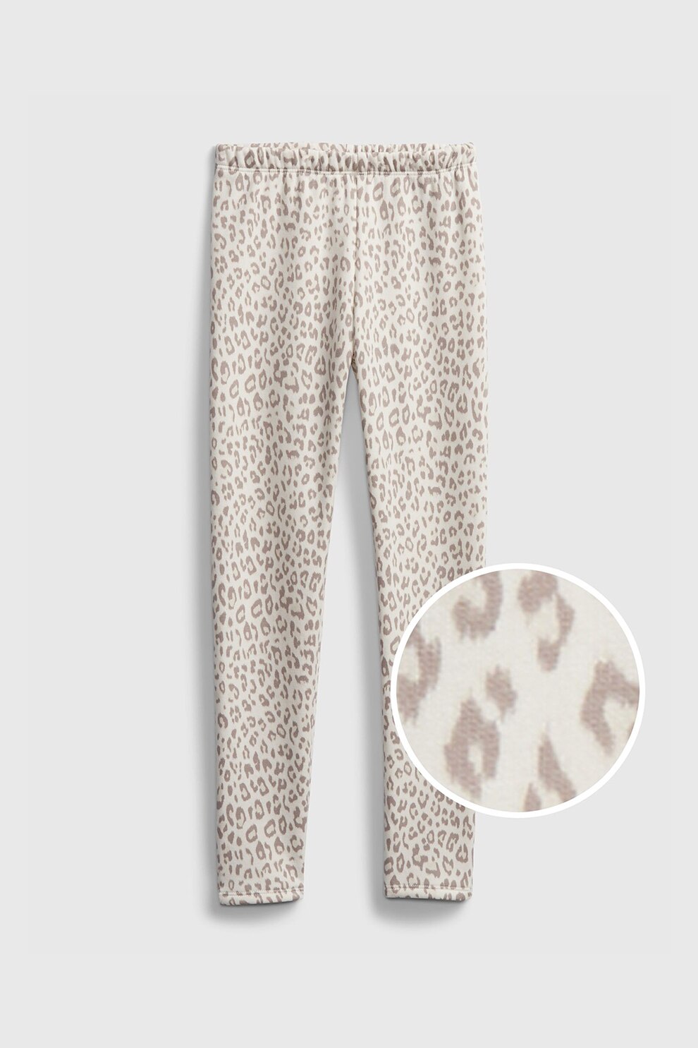 GAP, Colanti cu animal print, Alb prafuit/Maro