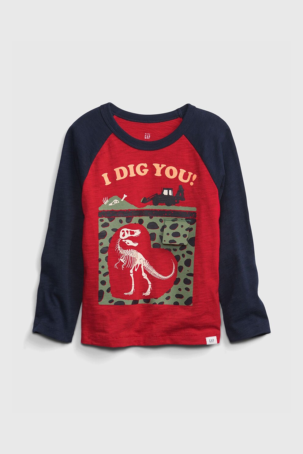 GAP, Bluza cu maneci raglan, Bleumarin inchis/Rosu