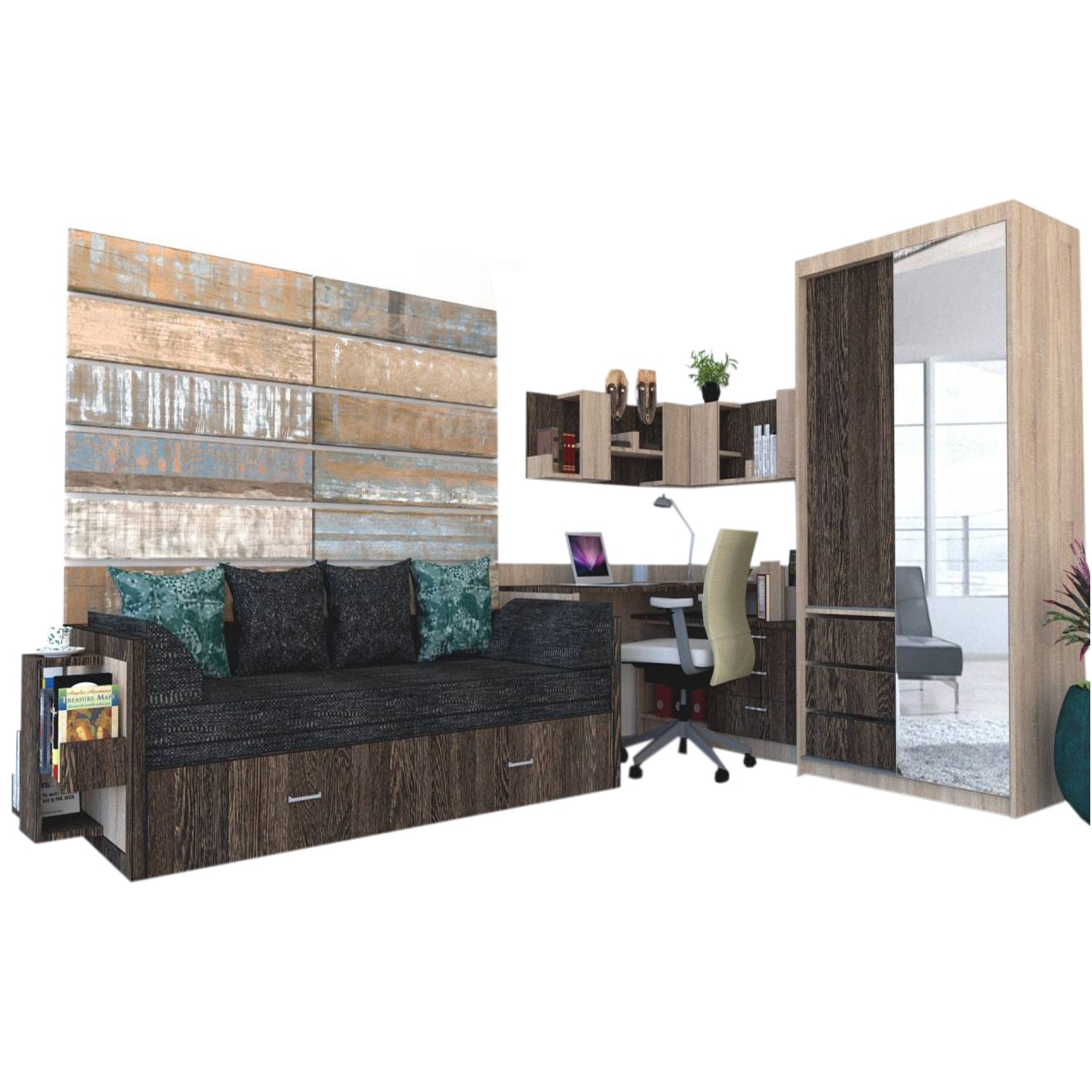 Camera Tineret Genarom Bob ST Stejar Sonoma / Decor 7648