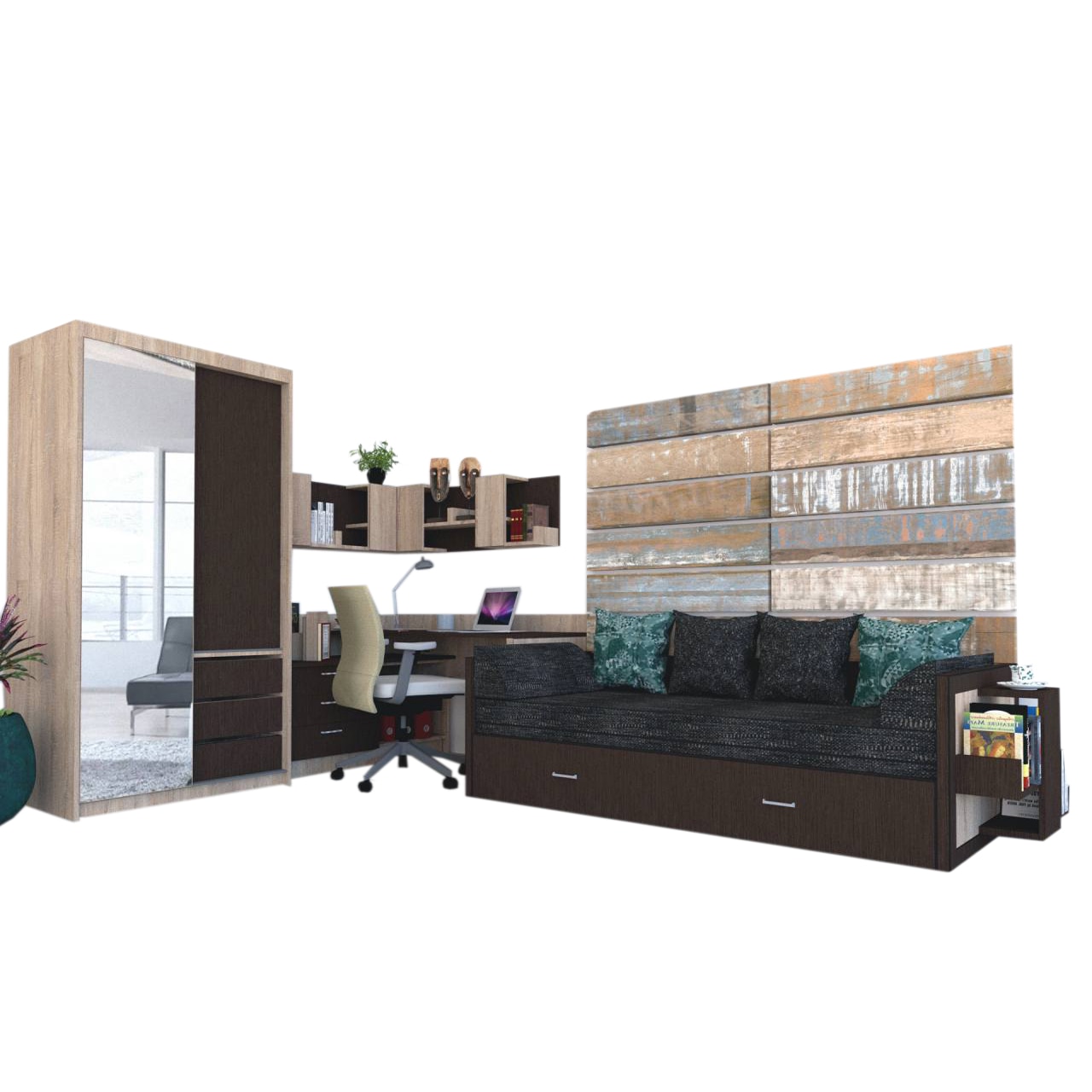 Camera Tineret Genarom Bob Dr, Stejar Sonoma / Decor 8548