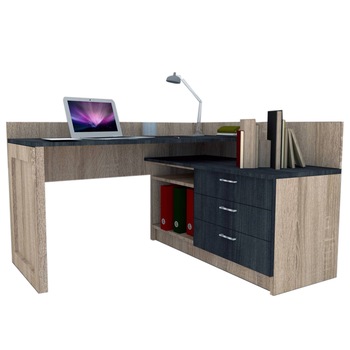 Birou Genarom Bob, Stejar Sonoma/ Decor 8509, 140-120 x 85 x 60 cm Birou Genarom Bob, Stejar Sonoma/ Decor 8509, 140-120 x 85 x 60 cm