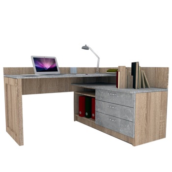 Birou Genarom Bob, Stejar Sonoma/ Decor 4298, 140-120 x 85 x 60 cm Birou Genarom Bob, Stejar Sonoma/ Decor 4298, 140-120 x 85 x 60 cm