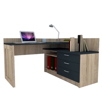 Birou Genarom Bob, Stejar Sonoma/ Decor 0164, 140-120 x 85 x 60 cm Birou Genarom Bob, Stejar Sonoma/ Decor 0164, 140-120 x 85 x 60 cm