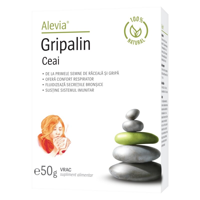 Supliment alimentar Ceai Gripalin 100% natural, 50 grame