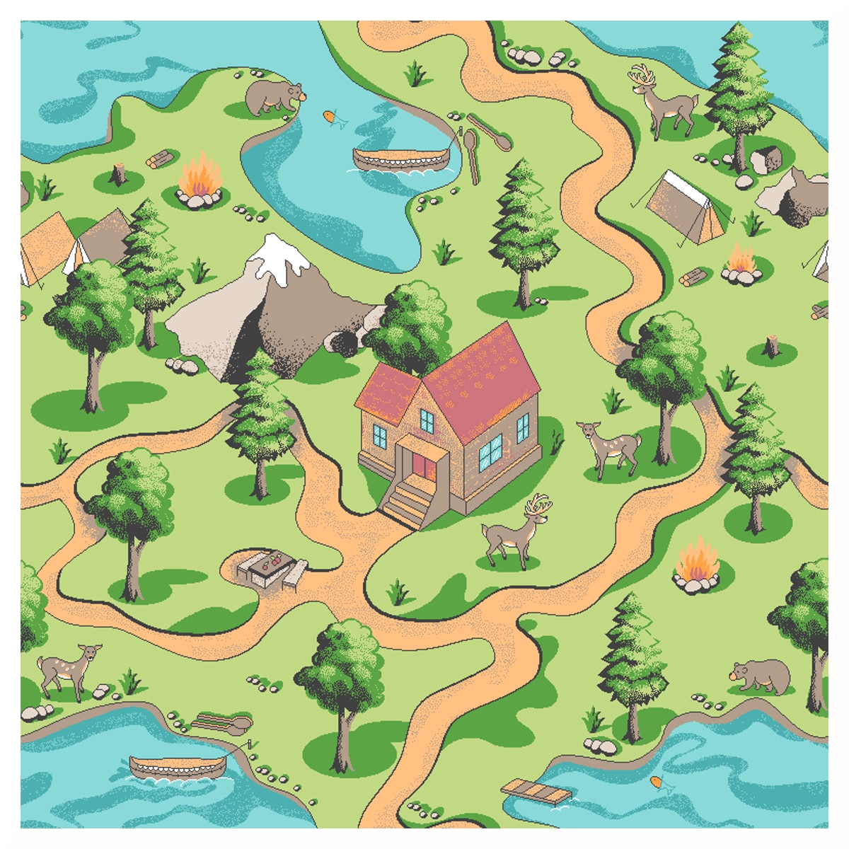 Mocheta copii Wild, Efl, aspect fir buclat, 4m latime cu 2m lungime