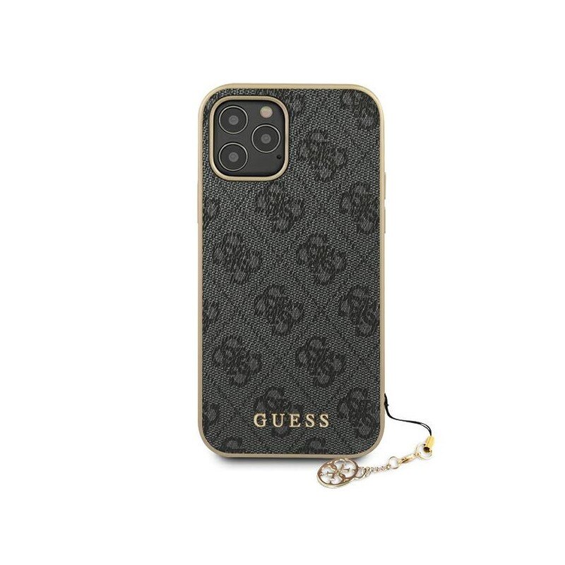 Husa Premium Originala Guess iPhone 12 / iPhone 12 Pro , colectia Charm Gri - Guhcp12mgf4ggr