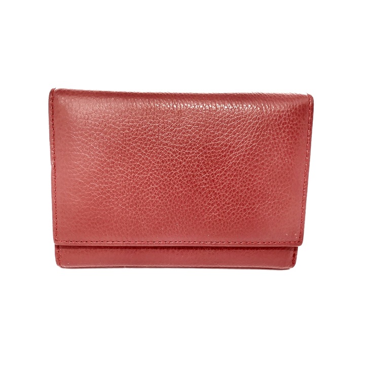 Дамски портфейл, изработен от естествена кожа, magrot, Hassion Z001 червен