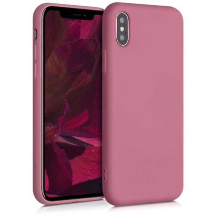 Telefontok Apple iPhone X / iPhone XS készülékhez, szilikon, rózsaszín, 49982.167