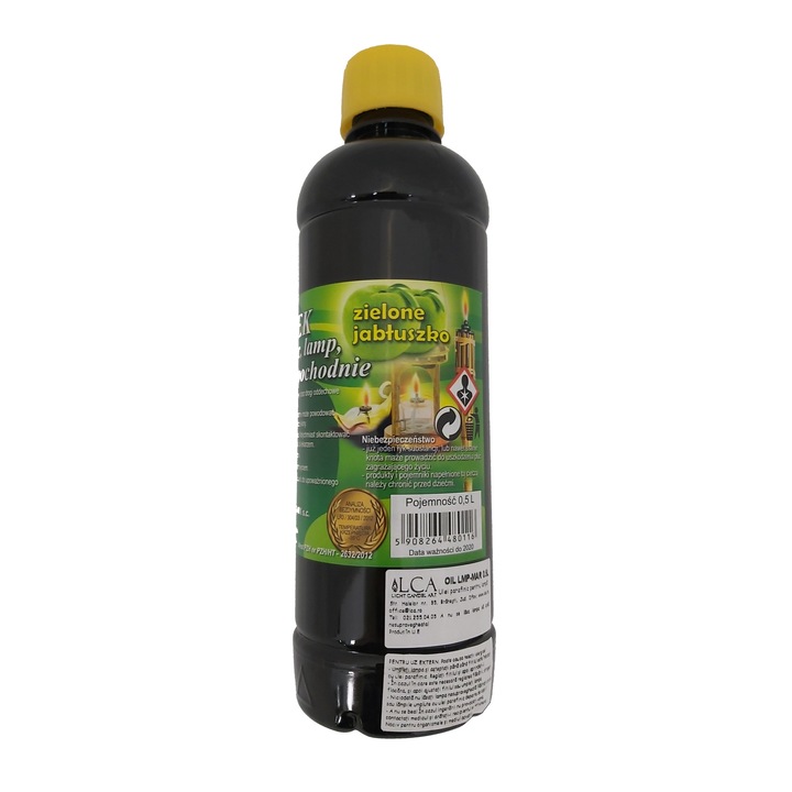 Ulei parafinic 0.5l pentru lampa si torte cu parfum de mar verde
