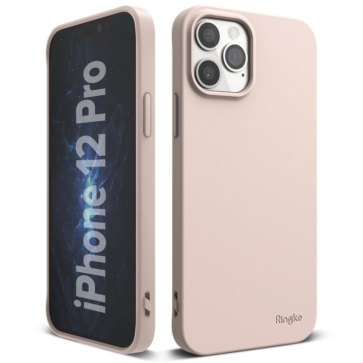 Tok Ringke Air S Ultra-Thin Cover Gel TPU iPhone 12 Pro / iPhone 12 készülékhez, rózsaszín