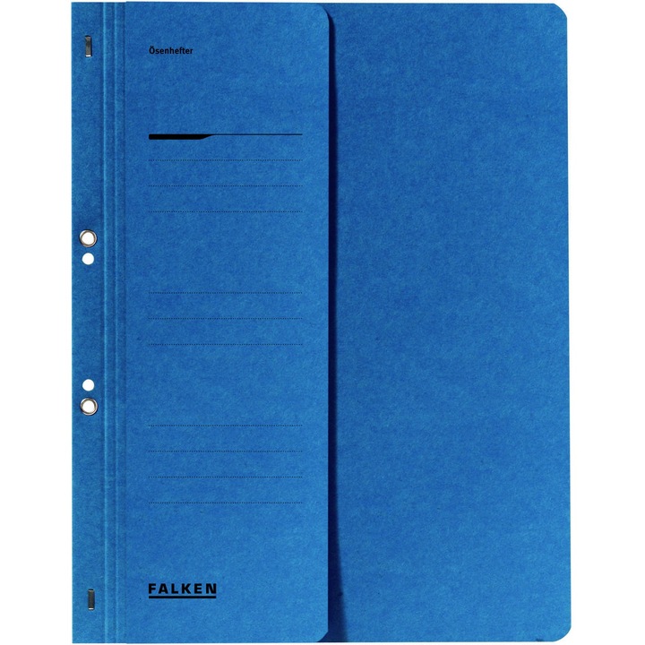 Папка Falken, A4, Картон, С 1/2 клипс, 250г / кв.м, Син